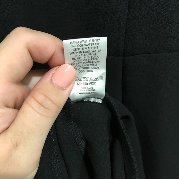 Cue Black Formal Dress - Wrap Tuck Dress - LBD - Corporate Business Ball Gown - Picture 10 of 10